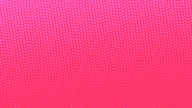 Pink and magenta pop art background in retro comic style with halftone dots, vector illustration of backdrop with isolated dots