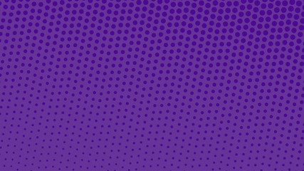 Purple with violet pop art background in retro comic style with halftone dots design isolated