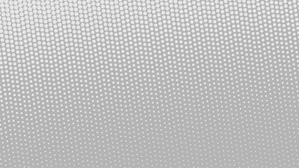 Grey with white dotted background in pop art retro style, vector illustration