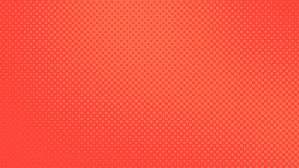 Light red pop art background in retro comic style with halftone dots, vector illustration of backdrop with isolated dots