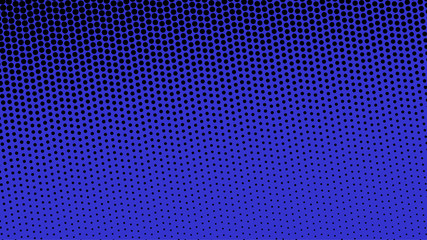 Black and blue dotted background in pop art retro style, vector illustration