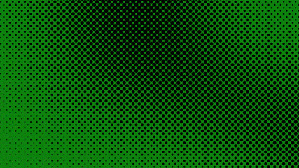Black and green pop art background in vitange comic style with halftone dots, vector illustration template for your design