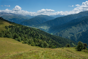 Zuruldi mountains - popular trek in Svaneti, Georgia. 