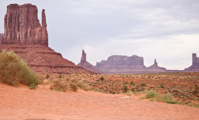 Monument valley red rocks landscape