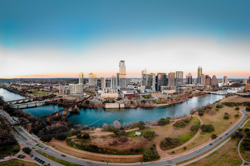 Obraz premium Austin Downtown form the sky