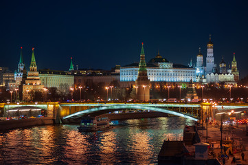 Russia. Moscow Kremlin at night