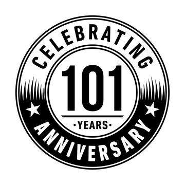 101 years anniversary celebration logo template. Vector and illustration.