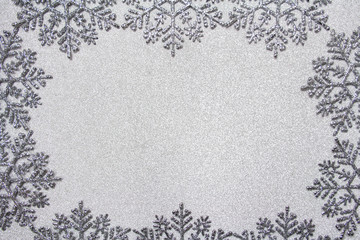 Festive silver background with stars