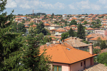 Fototapeta na wymiar Panorama of historic town of Kalofer, Bulgaria