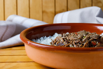 Variety of cuban food
