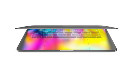 Laptop template isolated on white. Template, mockup.	