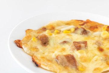 焼きたての手作り照り焼きチキンピザ