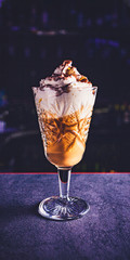 cocktail with whipped cream and irish coffee