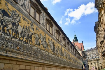 Obraz premium Procession of Princes Mosaic in Dresden Germany