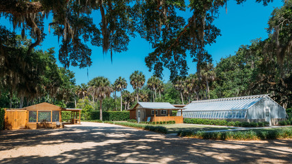Greenhouse in Washington Oaks Gardens State Park in Palm Coast, Florida