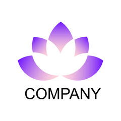Obraz premium (Lotus flower logo design artistic colorful minimalist)