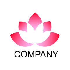 Obraz premium (Lotus flower logo design artistic colorful minimalist)