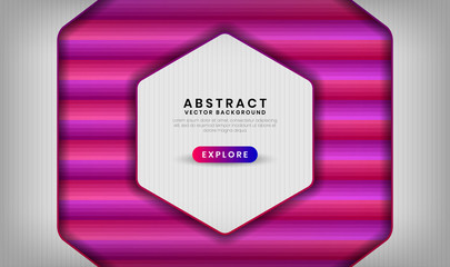 Abstract 3D white background with purple and red gradient. Modern graphic element for use element banner, poster, brochure, flyer, and landing page.
