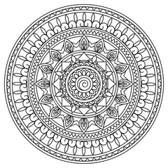 mandala with leaves