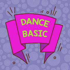 Handwriting text Dance Basic. Conceptual photo activity that utilizes the body and the range of movement Asymmetrical uneven shaped format pattern object outline multicolour design