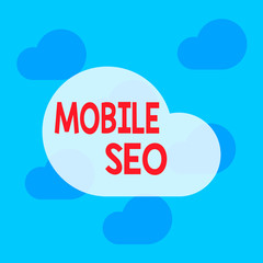 Text sign showing Mobile Seo. Business photo text process of optimizing a website to rank for mobile searches Square rectangle paper sheet loaded with full creation of pattern theme