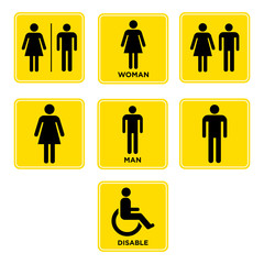 vector toilet sign symbol icon design