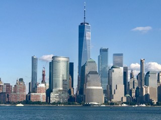 Manhattan skyline with new world trade center