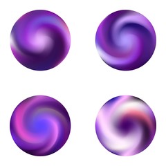 Kit with round colored abstract backgrounds.
