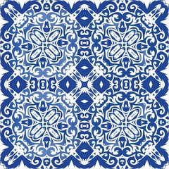 Portuguese ornamental azulejo ceramic.