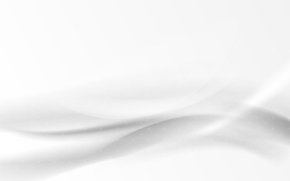 Abstract modern futuristic white wavy with blurred light curved lines background