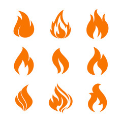 fire flame icon vector design symbol