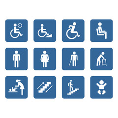 design vector public people facilities icon symbol accessibility