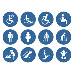 design vector public people facilities icon symbol accessibility