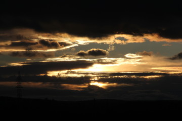 sunset over sea