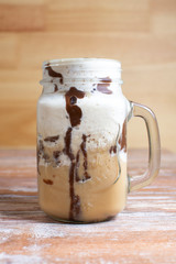 Colombian coffee and vanilla milkshake