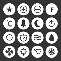ventilations air conditioning button icon vector design symbol