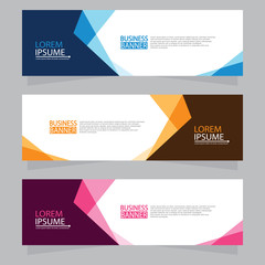 Vector abstract design web banner template. Web Design Elements - Header Design. Abstract geometric web banner template on grey background.Modern banner.
