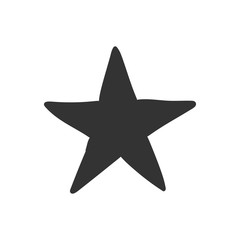 Obraz premium Star doodle, hand drawn icon illustration.