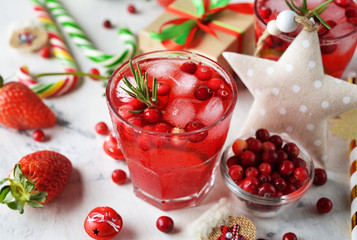 Festive cranberry cocktail