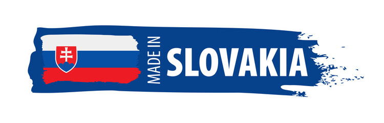Slovakia flag, vector illustration on a white background