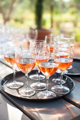 Wine Glasses at a Party
