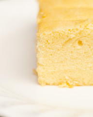 Close up butter cake texture