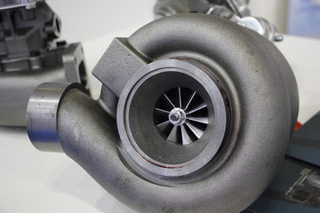 New car turbo supercharger kit close up, motor chip tuning