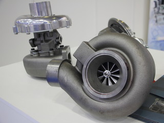 New car turbo charger close up, motor tuning
