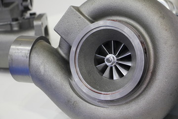 New car turbine close up