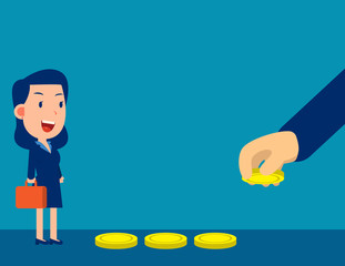 Business hand use money to entice bait. Financial trap concept.