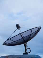 Satellite dishes communication technology network.