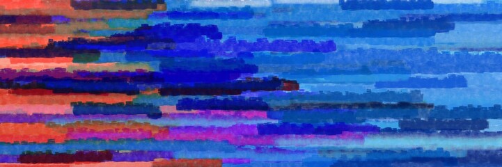 royal blue, indian red and strong blue colors grunge banner background with horizontal strokes