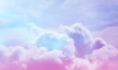 Obraz premium The magical imagination of the sky, the magic of the sky, the pastel clouds for background images and the placement of beautiful letters