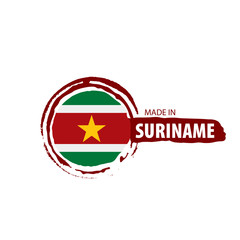 Suriname flag, vector illustration on a white background